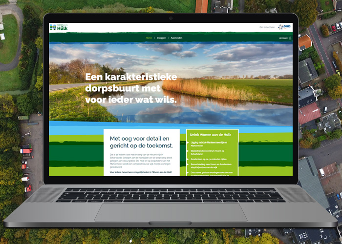 Website wonen aan de Hulk Ooms Bouw & Ontwikkeling